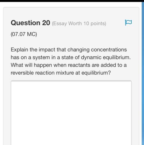 Write a written response for 40 points + ! explain the impact that changing concentrations has on a
