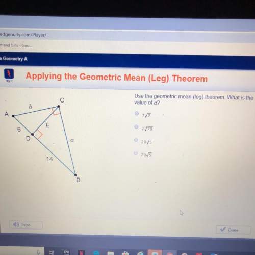 Use the geometric mean (leg) theorem. what is the value of a?