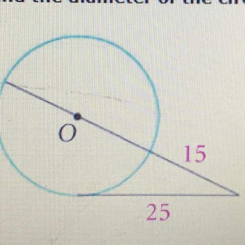 Find the diameter of the circle. round your answer to the nearest tenth.