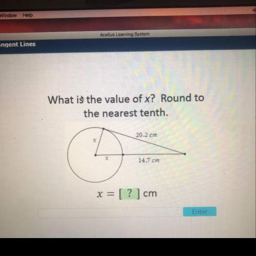 What is the value of x? round to the nearest tenth.