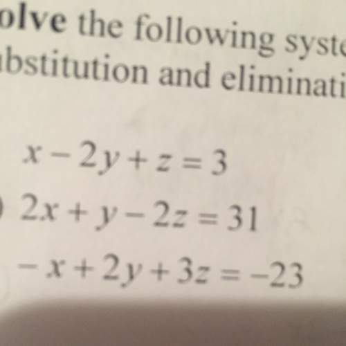 Systems of 3 equations by using a combination of both substitution and elimination