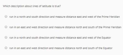 Which description about lines of latitude is true?