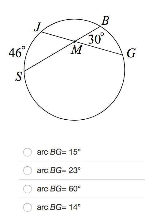 Identify the measure of arc bg◠. i'm so confused!