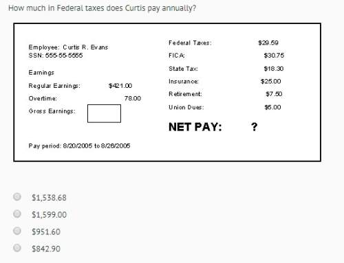 How much in federal taxes does curtis annually pay?