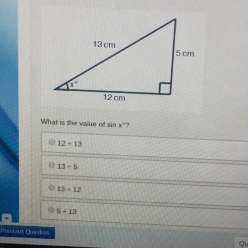 Look at the triangle what is the value of sin x ?