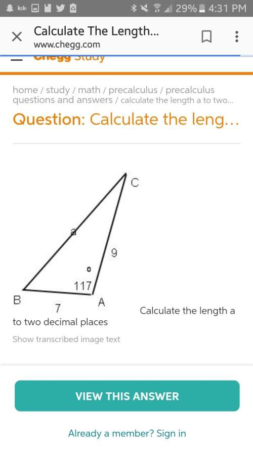 Calculate the length a to two decimal places.