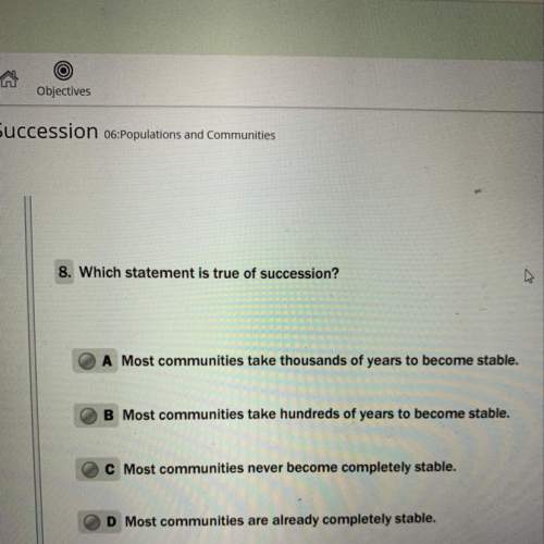 Which statement is true of succession ?