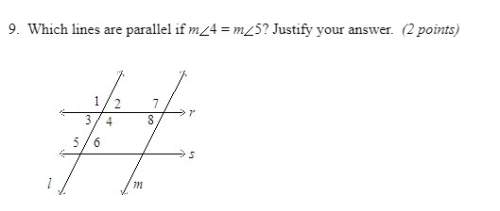 Which lines are parallel if m^4 +m^5? justify your answer.