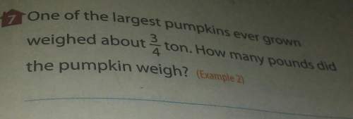 One of the large pumpkins ever grown weighed about 3/4 ton. how many pounds did the pumpkins weigh ?