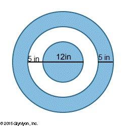 Using the figure of the bullseye above, what is the probability that a shooter will hit the 3rd ring