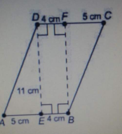 What is the area of this parallelogram a 44 cm b 55 cm c 99 cm d 220 cm