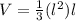 V=\frac{1}{3}(l^{2})l