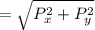 =\sqrt{P_x^2+P_y^2}