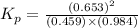 K_p=\frac{(0.653)^2}{(0.459)\times (0.984)}