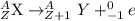 _Z^A\textrm{X}\rightarrow _{Z+1}^{A}Y+_{-1}^0e