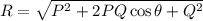 R=\sqrt{P^{2}+2 P Q \cos \theta+Q^{2}}