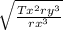 \sqrt{\frac{Tx^{2}ry^{3}  }{rx^{3}}}