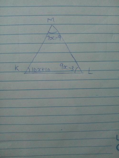 2. the variable expressions represent the angle measures of a triangle. find the measure of each ang