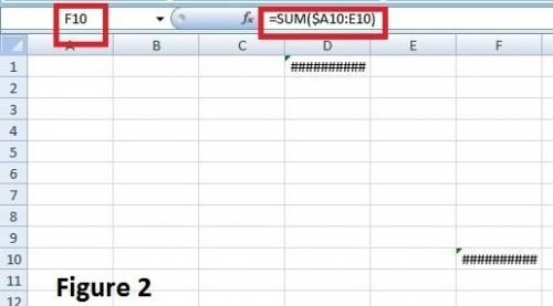 You copy the formula =sum($a1: c1) from cell d1 to cell f10. what will the formula change to?  a.) =