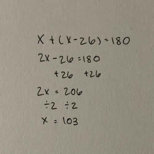 2. find the value of x and each angle.