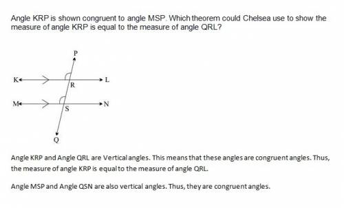 Chelsea drew two parallel lines kl and mn intersected by a transversal pq, as shown below:  two para
