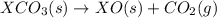 XCO_3(s)\rightarrow XO(s)+CO_2(g)