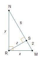 Triangle mrn is created when an equilateral triangle is folded in half. triangle n r m is shown. ang