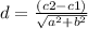 d = \frac{( c2 - c1)}{\sqrt{a^{2}+b^{2}}}