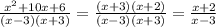 \frac{x^2+10x+6}{(x-3)(x+3)} =\frac{(x+3)(x+2)}{(x-3)(x+3)} =\frac{x+2}{x-3}