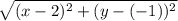 \sqrt{(x-2)^{2}+(y-(-1))^{2}  }