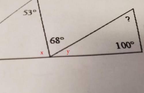 Find the measure of the angle indicated by the ?