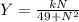 Y=\frac{kN}{49+N^2}