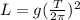 L = g (\frac{T}{2\pi})^2