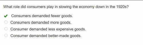 What role did consumers play in slowing the economy down in the 1920s?