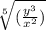 \sqrt[5]{(\frac{y^3}{x^2})}