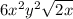 6x^2y^2\sqrt{2x}