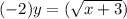 (-2)y = (\sqrt{x+3} )