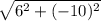 \sqrt{6^2+(-10)^2\\}