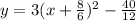 y=3(x+\frac{8}{6})^{2}-\frac{40}{12}