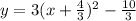 y=3(x+\frac{4}{3})^{2}-\frac{10}{3}