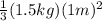 \frac{1}{3}(1.5kg)(1m)^2