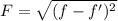 F=\sqrt{(f - f')^{2} }