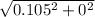 \sqrt{0.105^{2} + 0^{2} }