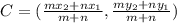 C=(\frac{mx_2+nx_1}{m+n}, \frac{my_2+ny_1}{m+n})