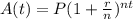 A(t)=P(1+\frac{r}n)^{nt}}