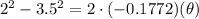 2^2-3.5^2=2\cdot (-0.1772)(\theta )