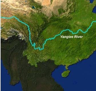The map below identifies which of the following rivers?  the huang he river the yangtze river the sh