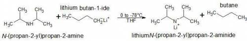 Lithium diisopropylamide is a strong, nonnucleophilic base. it is often freshly prepared by treating