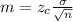 m=z_c \frac{\sigma}{\sqrt{n}}