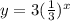 y = 3(\frac{1}{3} )^{x}